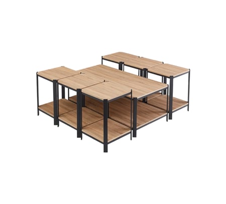 طقم طولات شاى خشبي بالوان متعدده