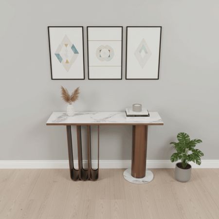 كنسول سيراميك لون رمادي