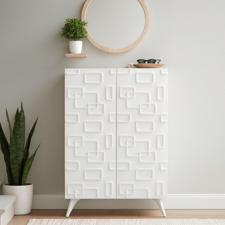 دولاب احذية 2 باب ابيض