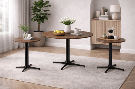 طاولات شاي سيراميك 3 قطع بتصميم فاخر