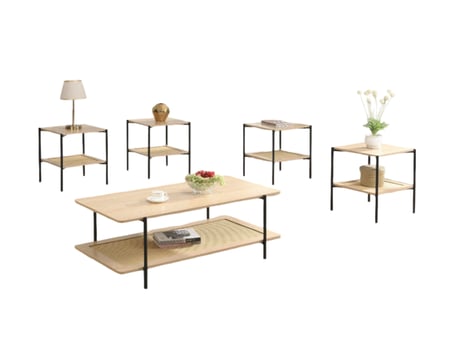 طقم طاولات خدمة - بتصميم عصري.