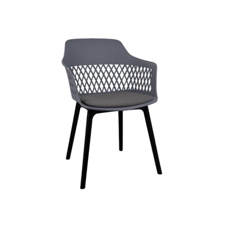 كرسي مفرد فايبر رمادي