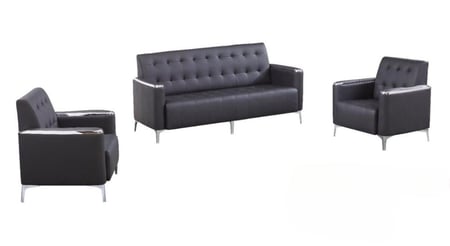 طقم كنب مكتبي مريح بخطوط أنيقة وألوان احترافية