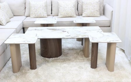 طقم طاولات خدمة 5 قطع بتصميم مبتكر