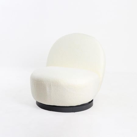 كرسي استرخاء دوار فاخر أبيض تصميم عصري أنيق