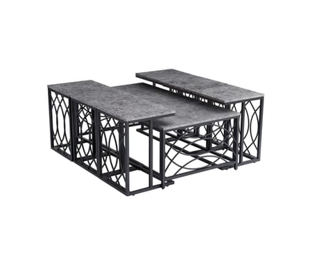 طقم طاولات شاي خشبي فاخر بتصميم عصرى