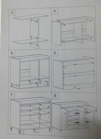 دولاب تخزين - خزانة أحذية مقاس 120*33*93