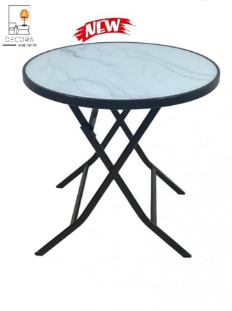 طاولة دائرية تسفيط - طاولة قابلة للطي - مقاس 80*80