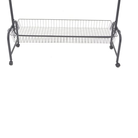 علاق ملابس مع رف أسود