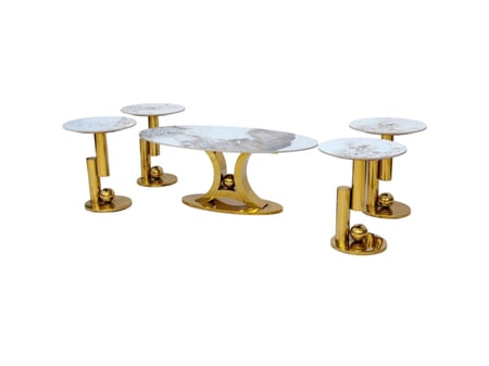 طقم طاولات قهوة فاخر بتصميم عصري