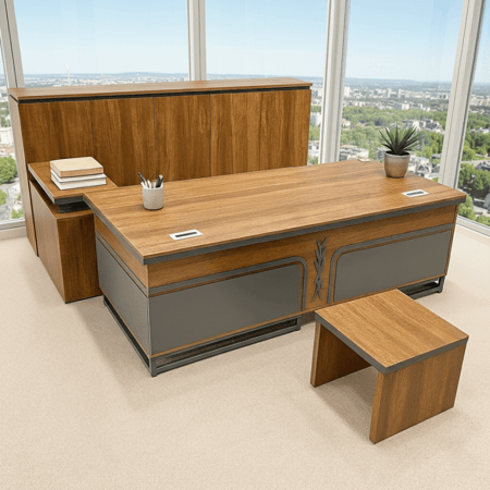 طقم مكتب عملي وأنيق بتصميم عصرى