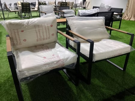 طقم كنب المنيوم 7أشخاص - انيق وعصري