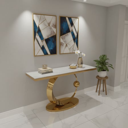 مدخل استيل سيراميك ذهبي الهلال