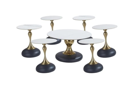 طقم طاولات سيراميك 7 قطع