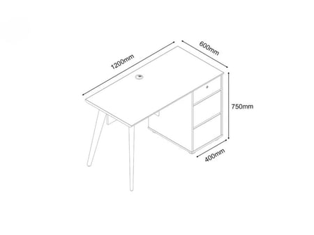 مكتب مريح ومتين للعمل والدراسة مقاس 120 سم