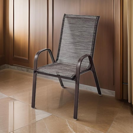 كرسي خارجي مفرد بني