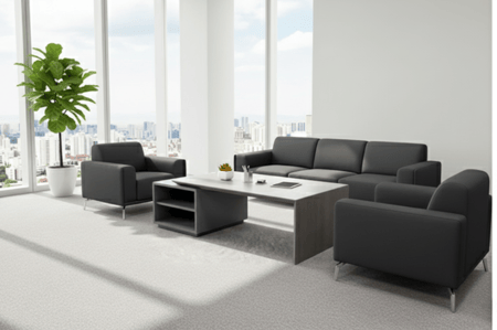 طاولة ضيافة مكتبية بتخزين جانبي مقاس 140 سم