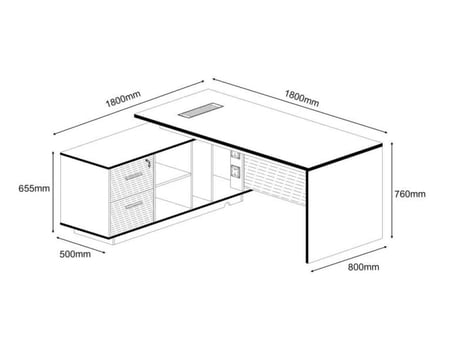 مكتب إداري 180سم
