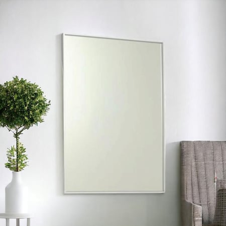 مرايا اطار فضي مقاس  60*80 سم