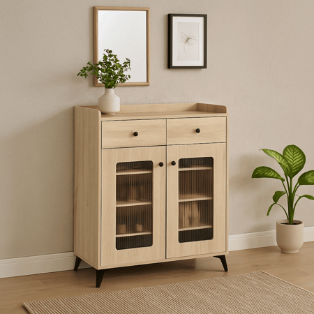 دولاب متعدد الاغراض انيق وعصري لون خشبي