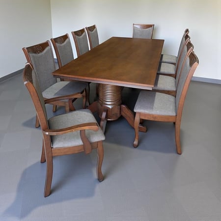 طاولة طعام خشبية ماليزية فاخرة وكلاسيكية 10 كرسي