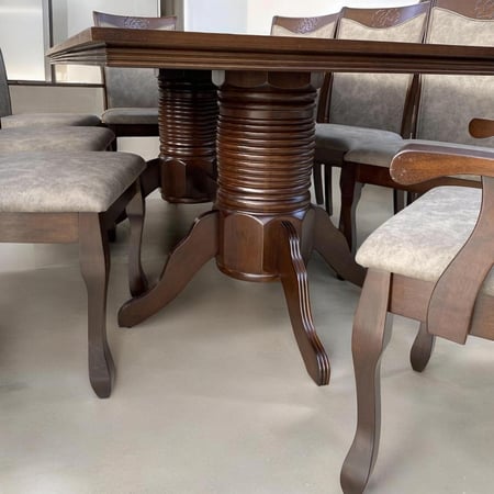 طاولة طعام خشبية ماليزية فاخرة وكلاسيكية 10 كرسي