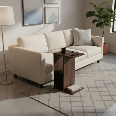 طاولة خدمة موفرة للمساحة مع حل تخزين إضافي