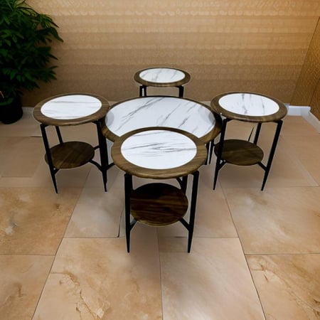 طقم طاولات خدمه 4+1 مقاس 80 سم