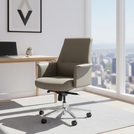 كرسي مكتب جلد بتصميم عصري ومميز