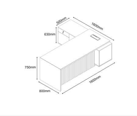 مكتب إداري فاخر بواجهة مخططة أنيقة ومميزه