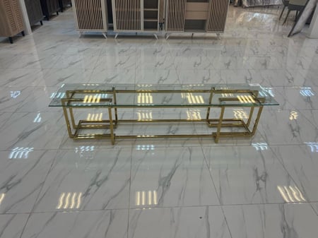 طاولة بلازما زجاج واستيل 180 سم