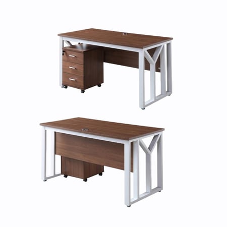 مكتب خشب بني مقاس 140*70*75