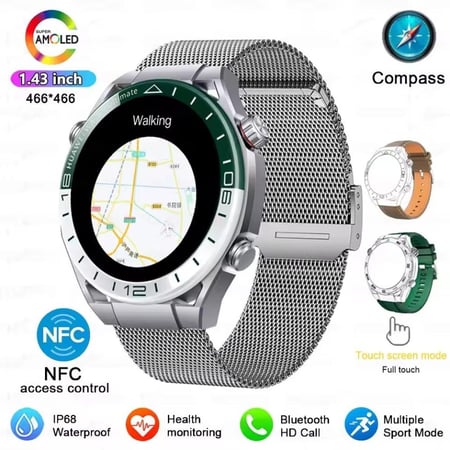 ساعة ذكية Kalobee SK41 Smart Watch | ساعة كالوبي الذكية بتقنية NFC – تصميم فخم بديل GT5 Pro بشاشة AMOLED
