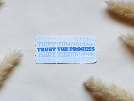 ملصق Trust the process