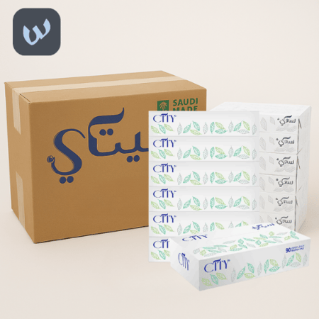 كرتون مناديل سيتي - 90 ورقة بالجملة