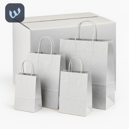 اكياس علاقي ورقية بيضاء اكياس علاقي كرفت اكياس كرافت متجر سهل