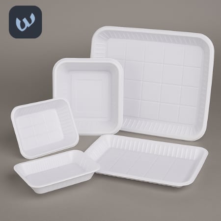 كرتون صحون بلاستيك مستطيلة - خيارات متعددة بالجملة