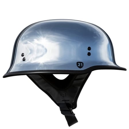 خوذة ألمانية مقاس 9 مم من HIGHWAY 21 باللون الكروم اللامع