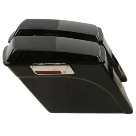 سدل باق اكستندد 5 انش اسود لامع اقفال كروم مع غطاء سبيكر لدراجات هارلي تورينق  1993-2013