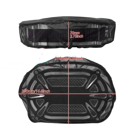 غطاء جورب فلتر هواء مستطيل /دائري  مقاوم الماء لدراجات هارلي