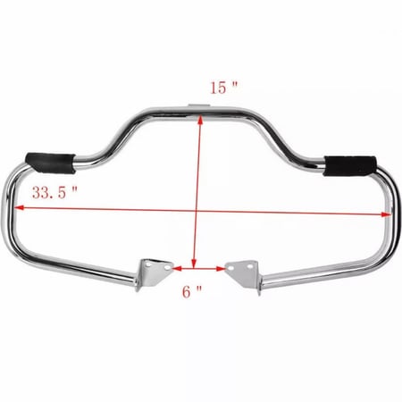 انجن قارد موستاش اسود/كروم لدراجات هارلي داينا  Harley Dyna 06-17