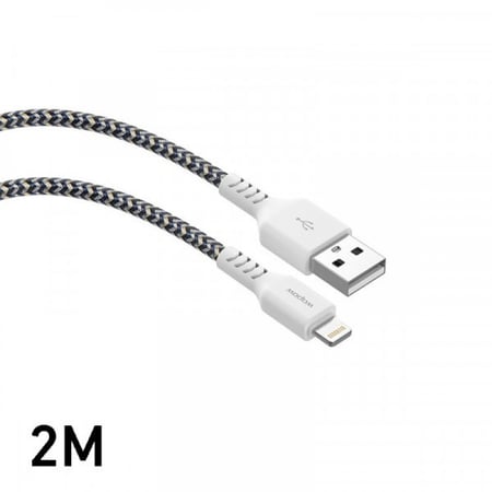 كيبل ايفون قماشي أبيض من ووبو - FB02