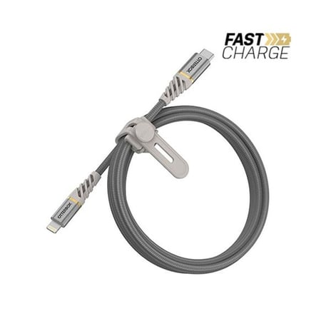 كيبل بريميوم قماشي أوتر بكس لايتننق الى تايب سى شحن سريع 1متر أسود