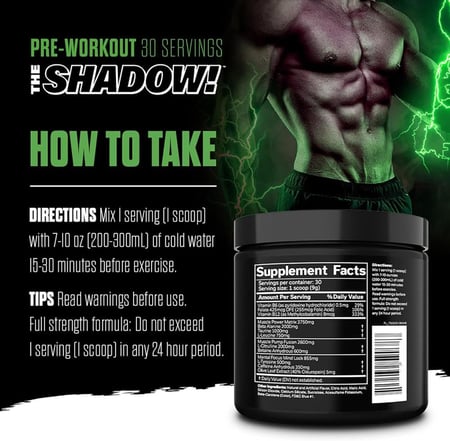 جي أن إكس سبورت - ذا شادو! ما قبل التمرين (270 جم) JNX Sports - The Shadow! Pre-Workout