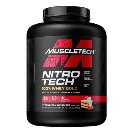 مسل تك نيترو تك 100% واي جولد بروتين - Muscletech Nitro-Tech 100% Whey Gold Protein