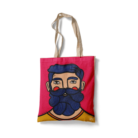 حقيبة قماشية "رجل الشفق الأزرق"