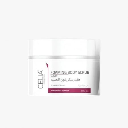 مقشر السكر الرغوي بالرمان والفانيلا حجم 400 قرام