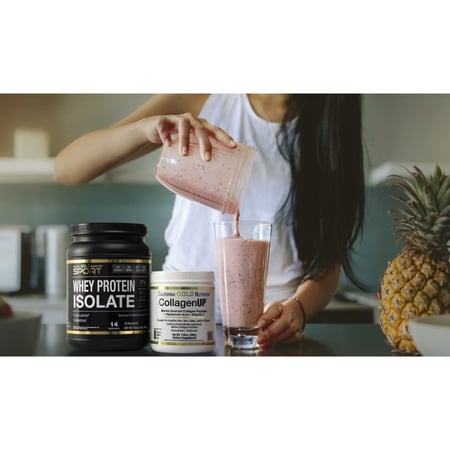 بودره الكولاجين  CollagenUP ، ببتيدات الكولاجين البحري المتحللة مع حمض الهيالورونيك وفيتامين جـ ، خالٍ من النكهات ، 7.26 أونصة (206 جم)