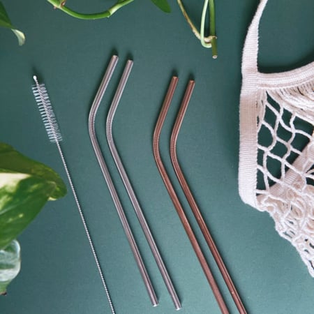 اعواد شراب ستنلس ستيل - مجموعة من خمسة قطع