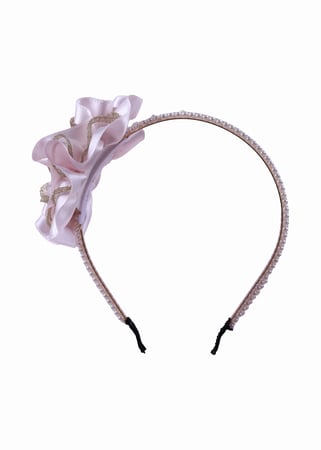 طوق لولو وردي وذهبي